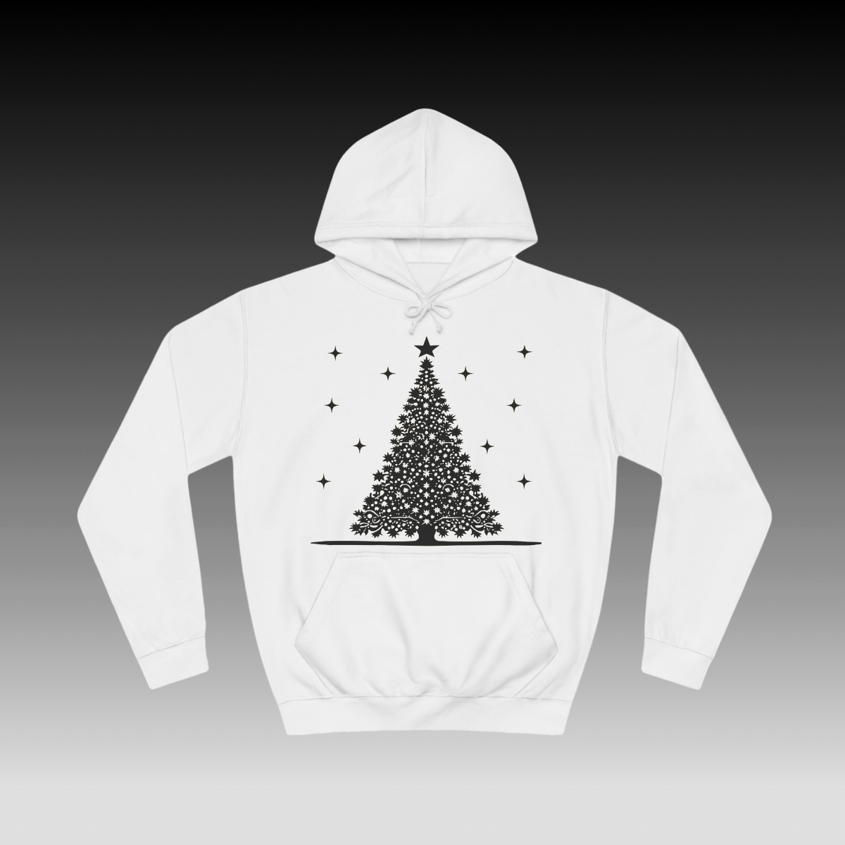 Christmas Tree white hoodie