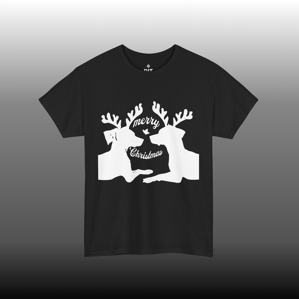 Mistletoe Dogs black T-shirt