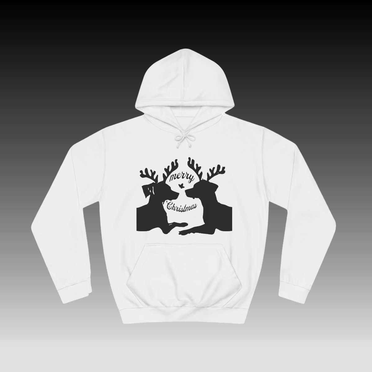 Mistletoe Dogs white hoodie
