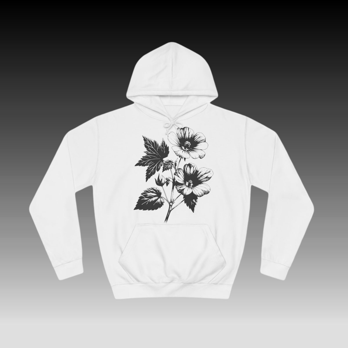 Flower Hoodie white