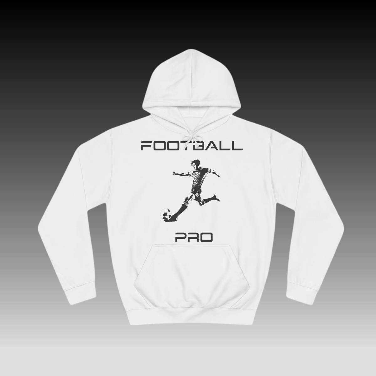 Football Pro Hoodie white