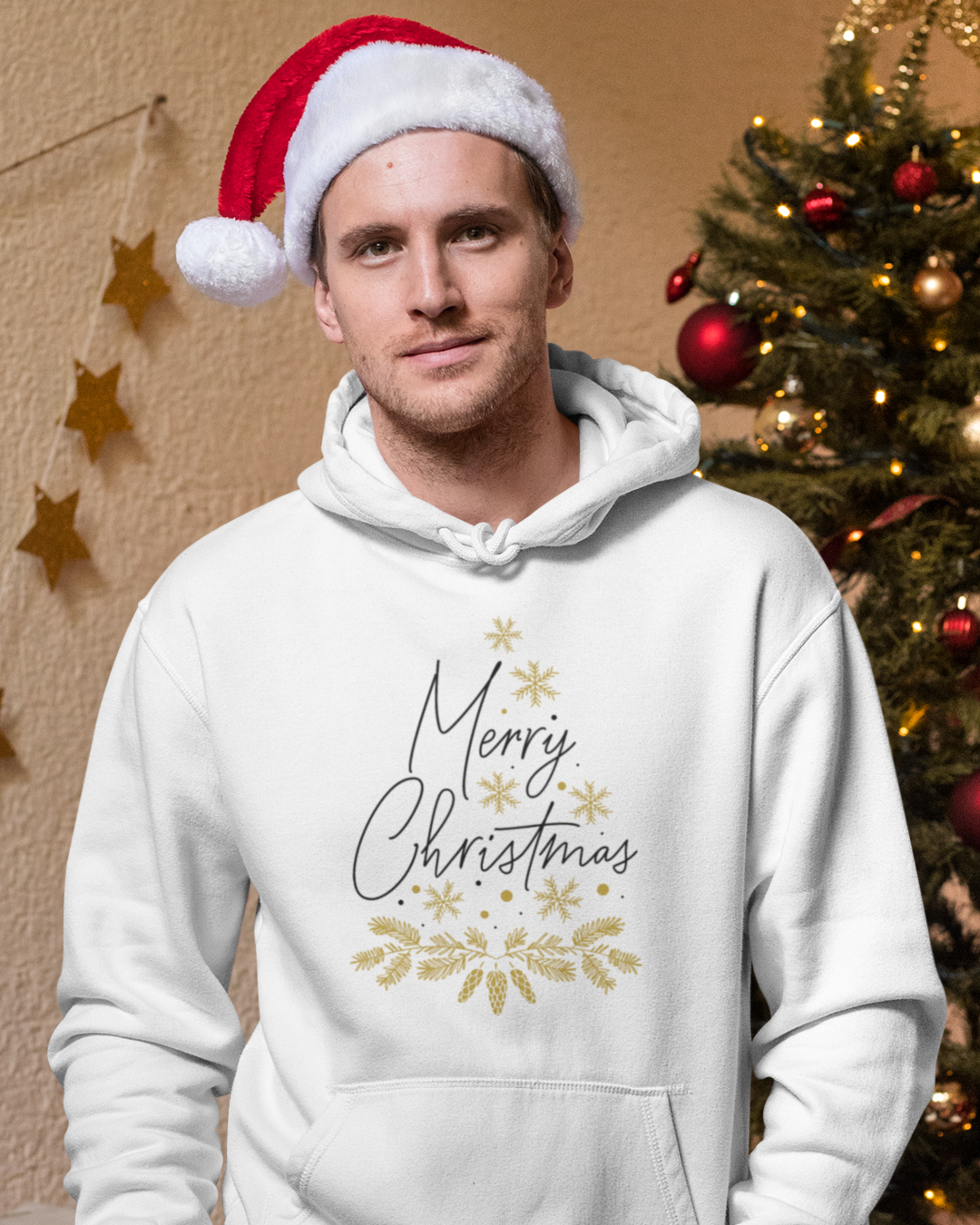 Merry Christmas white hoodie