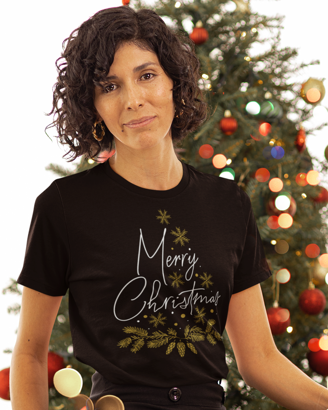 Merry Christmas black T-shirt