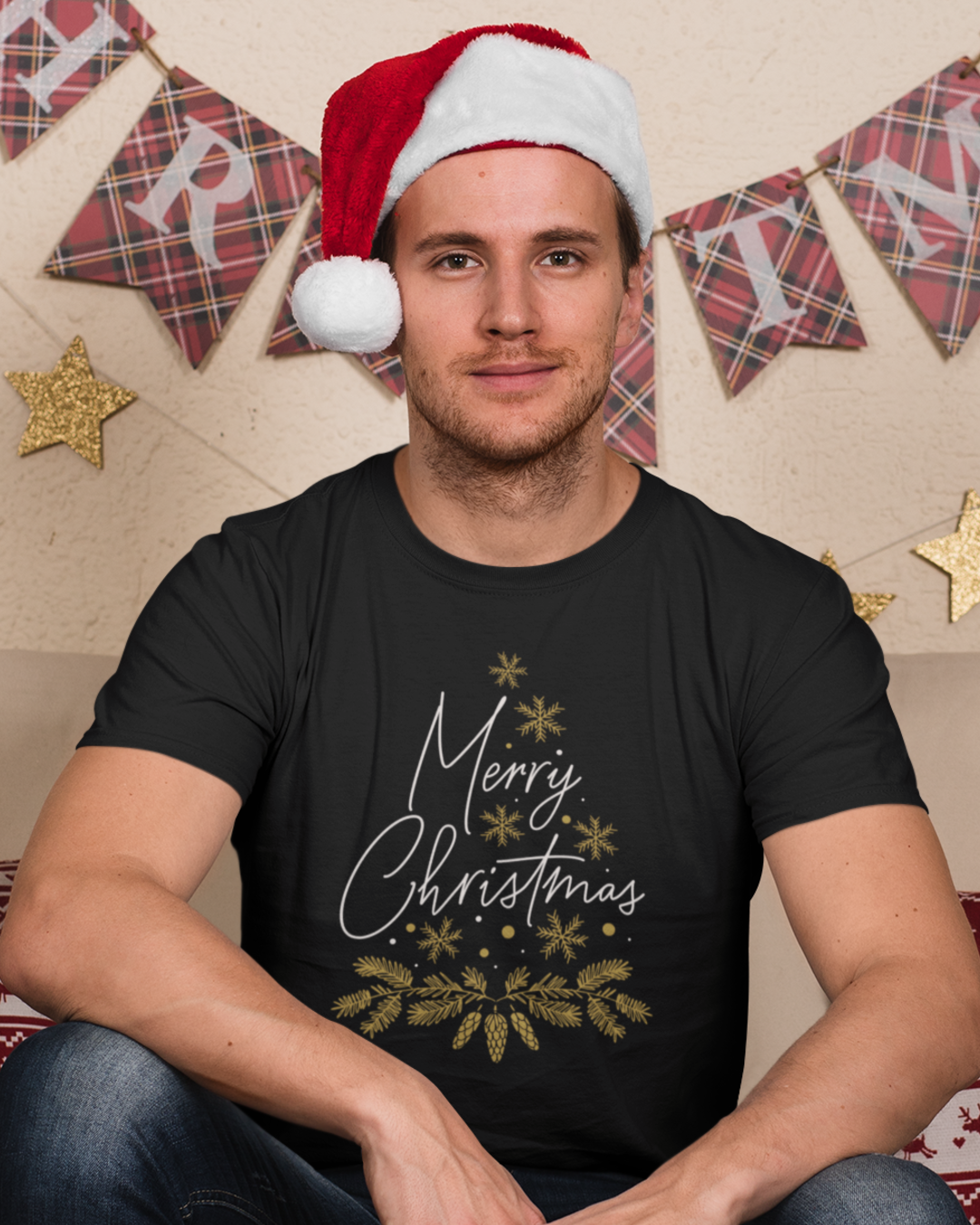 Merry Christmas black T-shirt