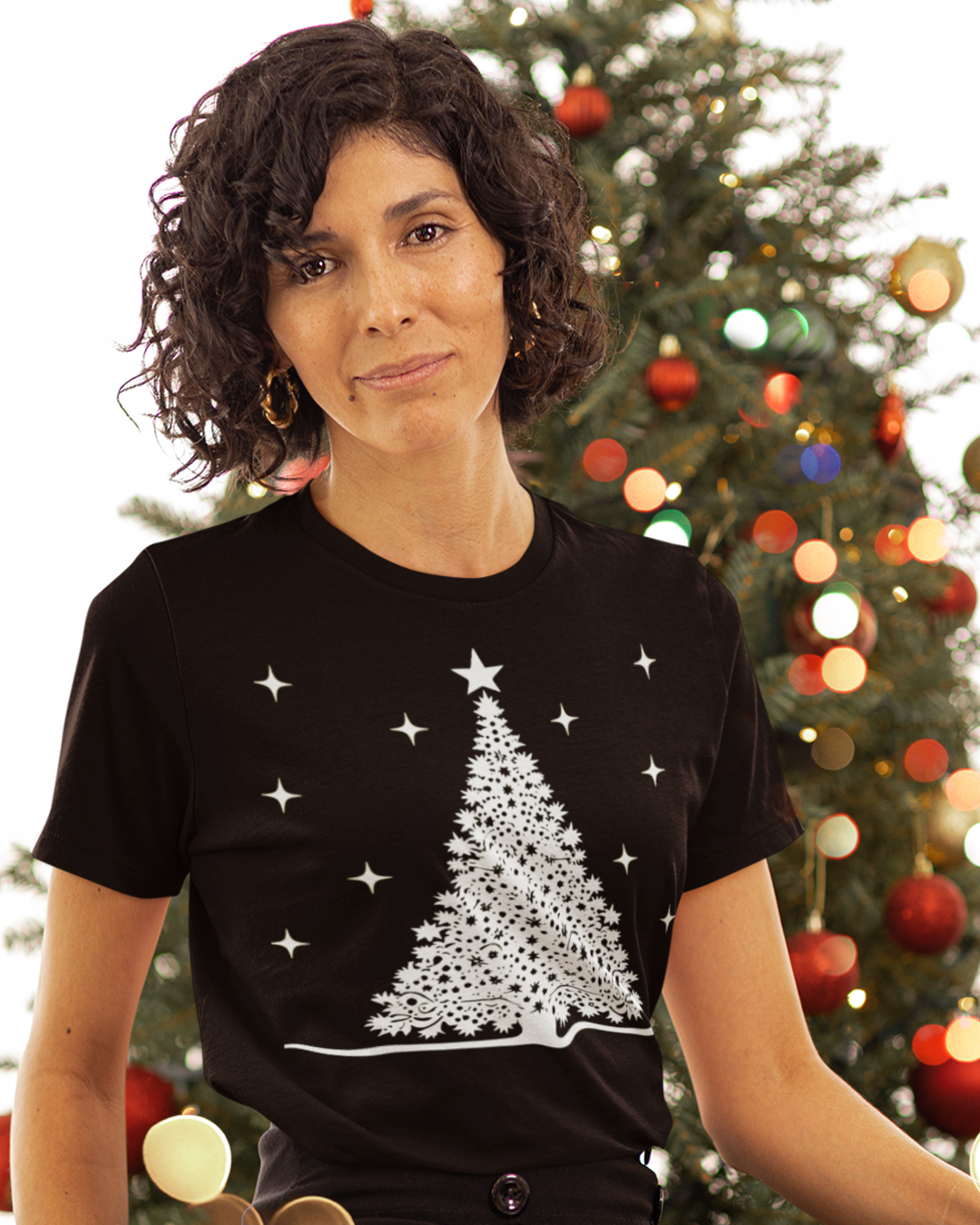 Christmas Tree white T-shirt