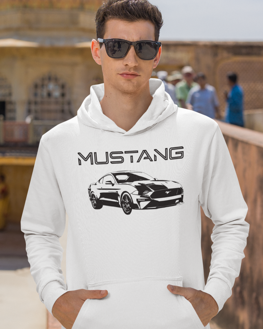 Mustang Hoodie white