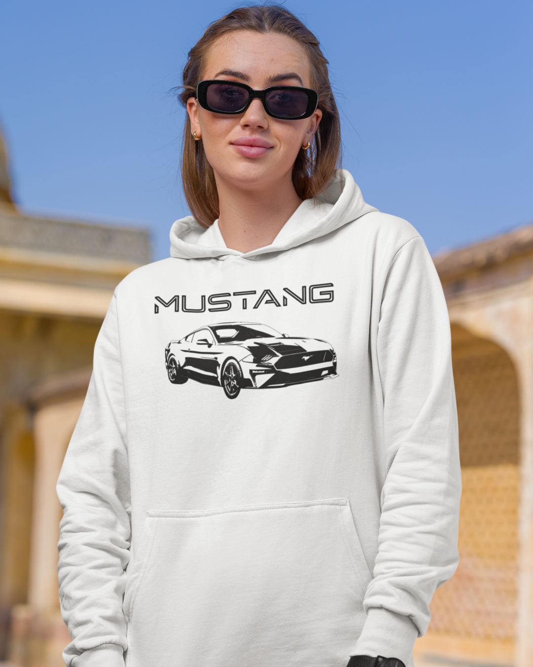 Mustang Hoodie white