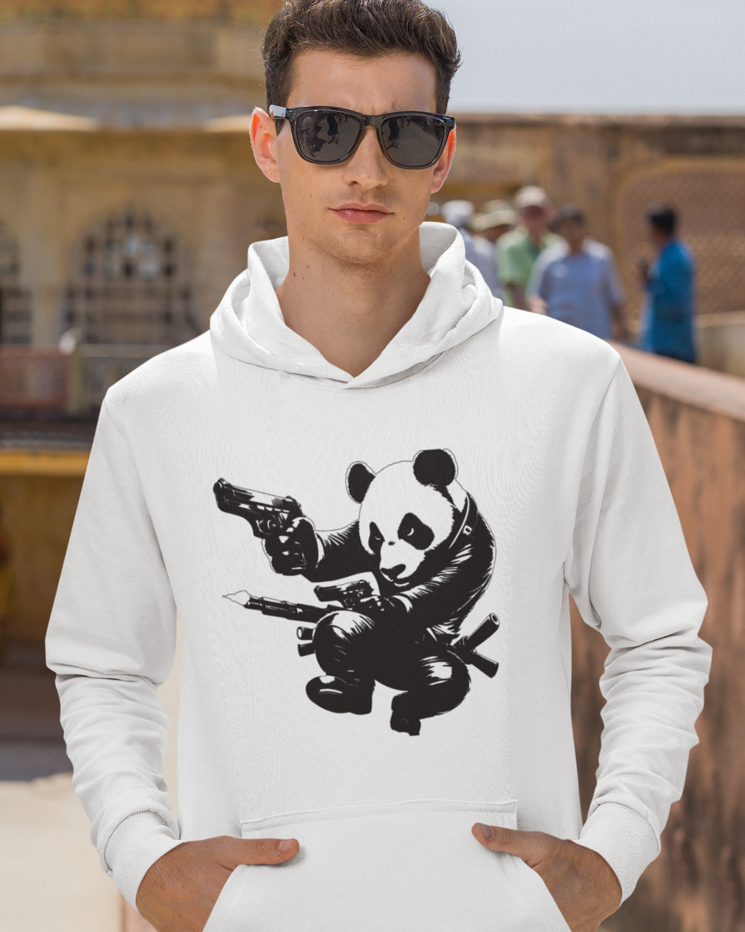 Agent Panda hoodie white