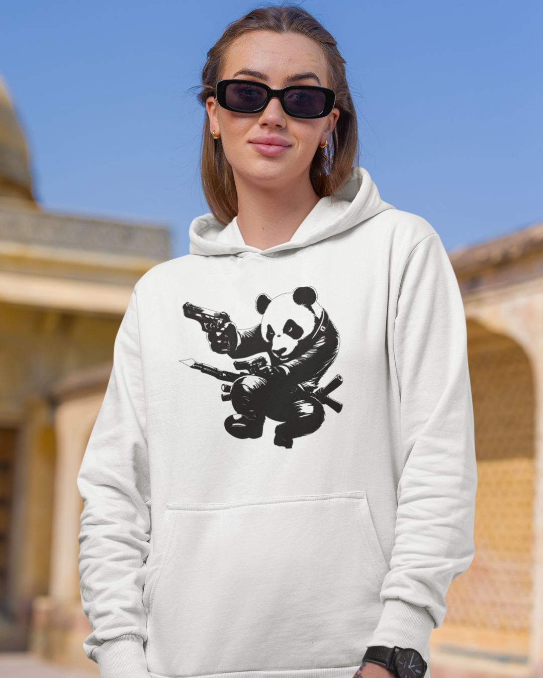 Agent Panda hoodie white