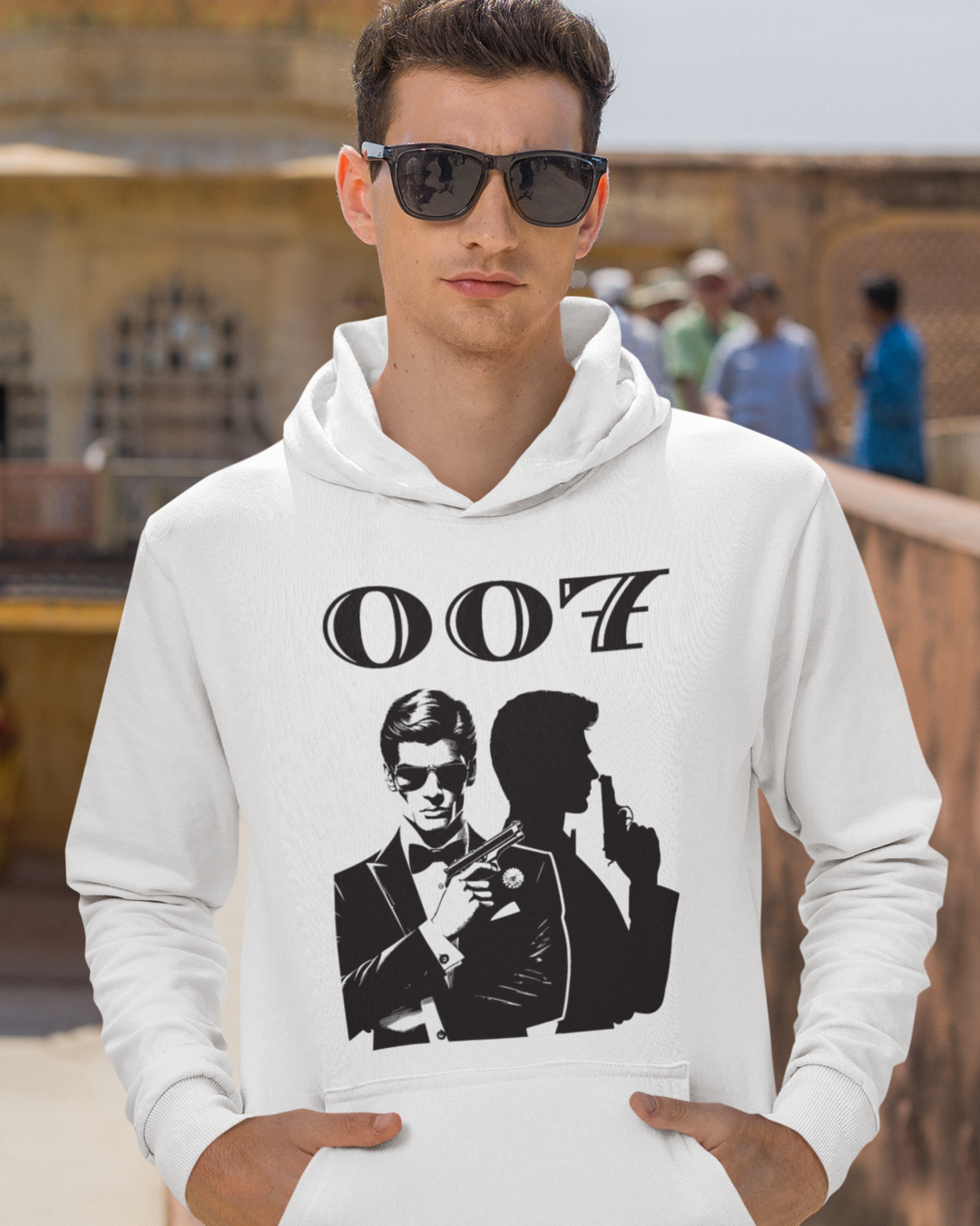 007Agent Hoodie white