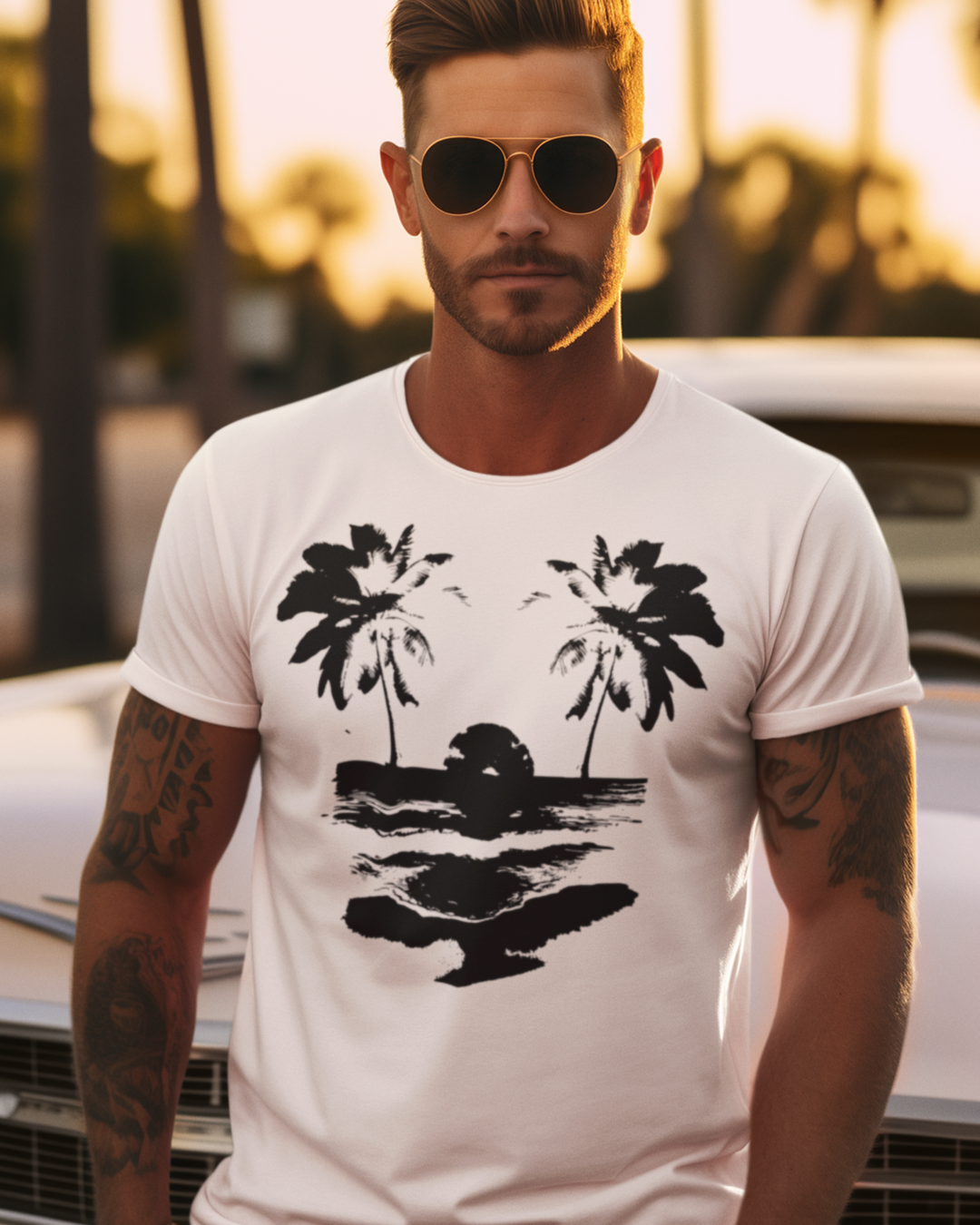 Sun Set T-shirt white