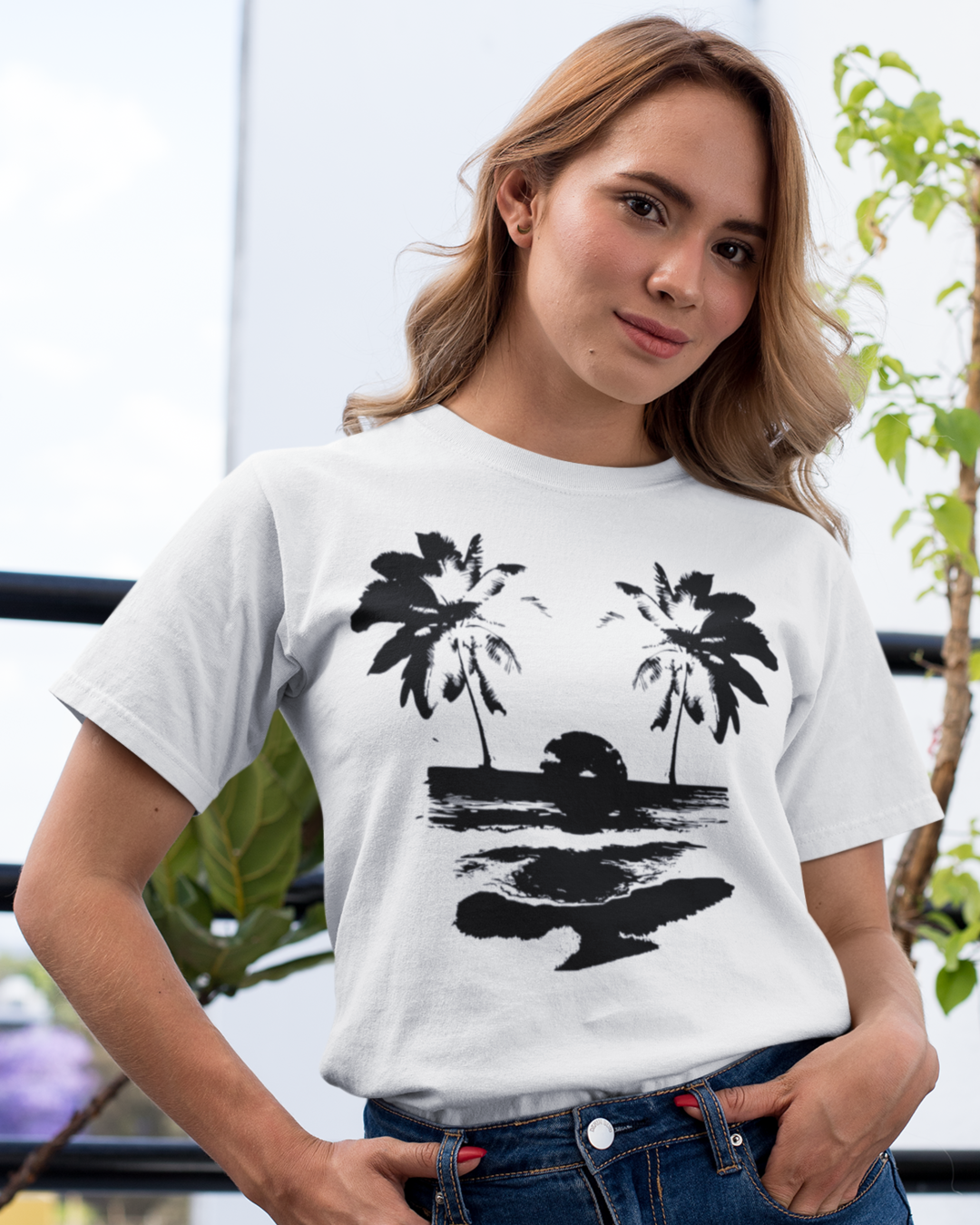 Sun Set T-shirt white