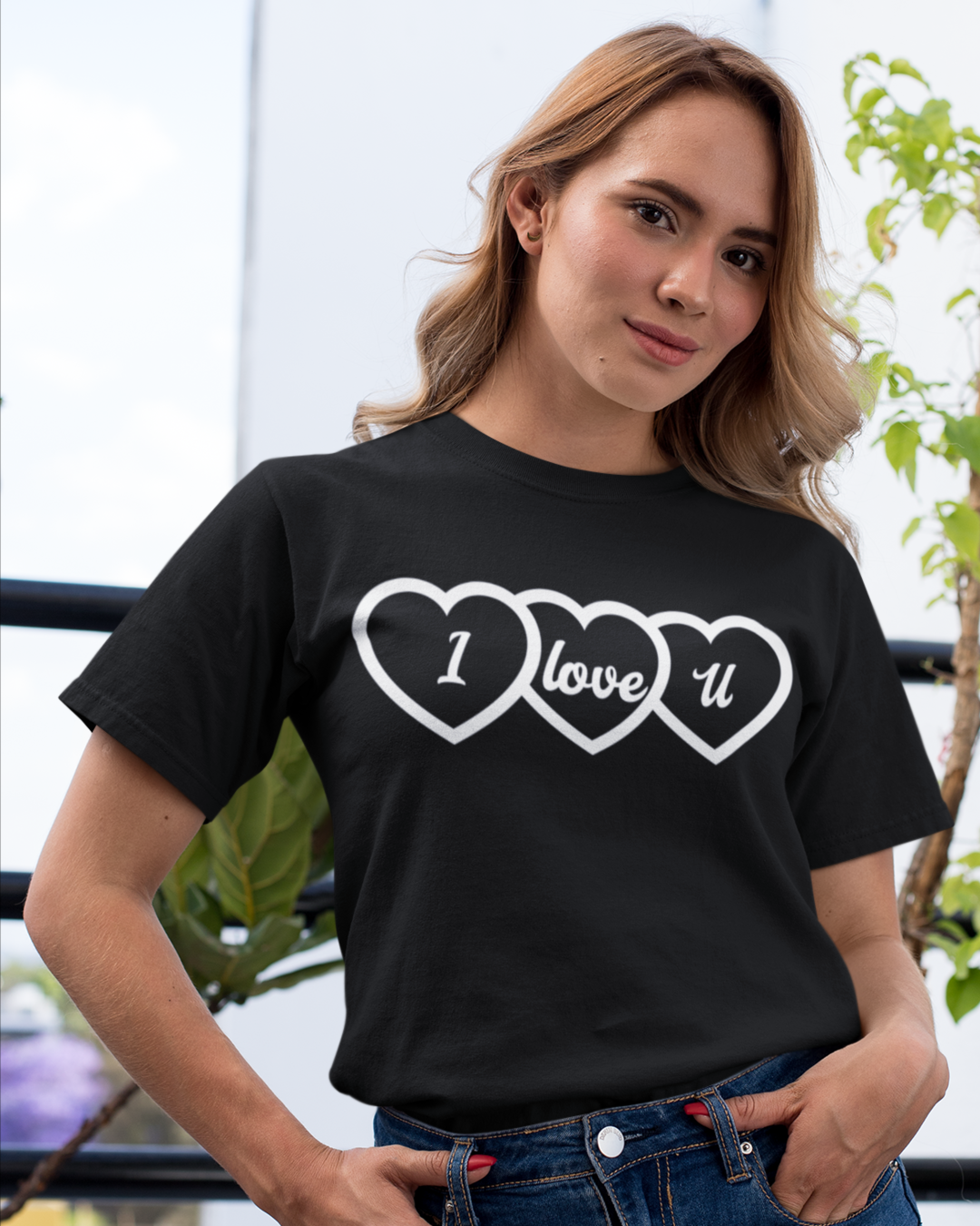 I Love You T-shirt black