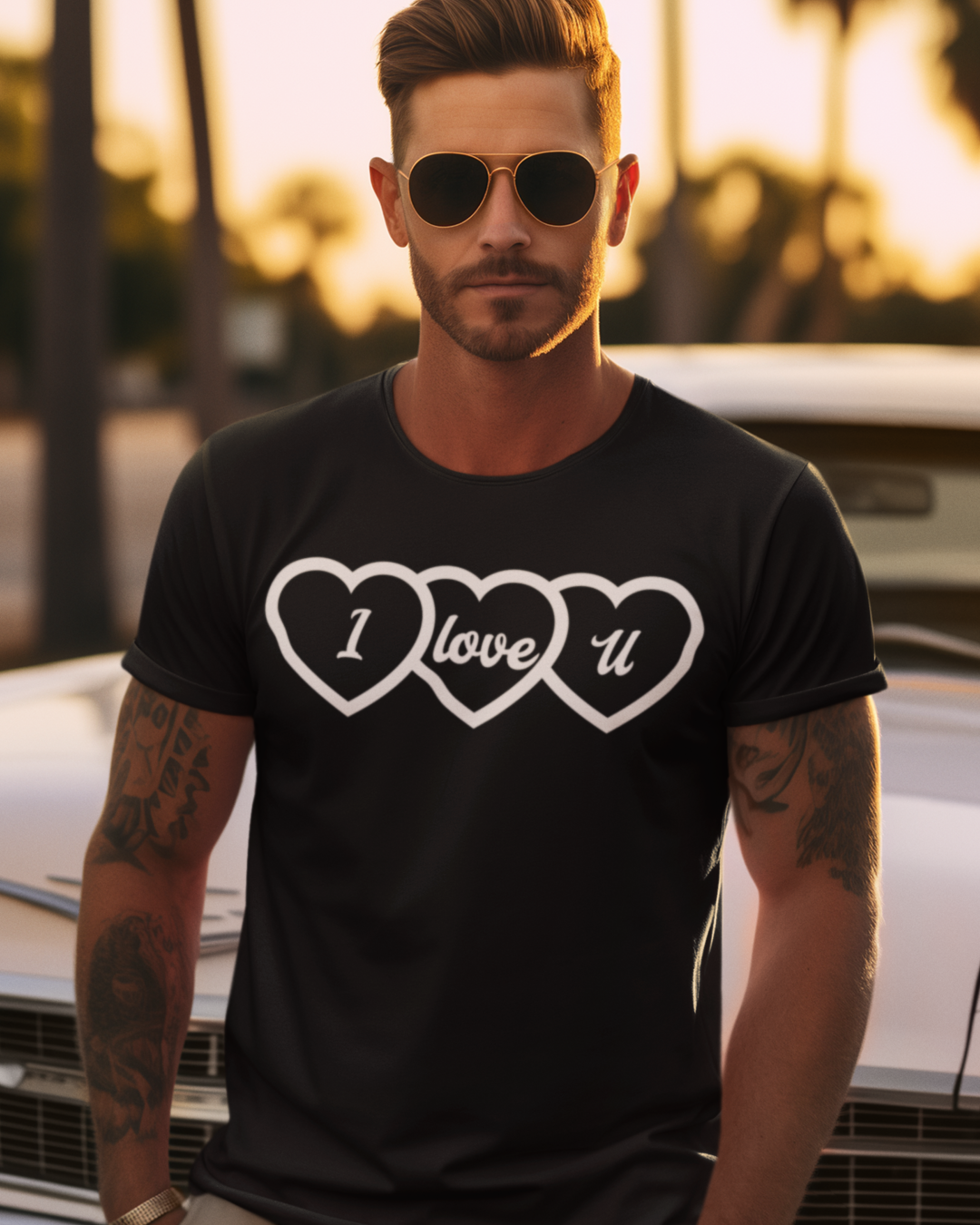 I Love You T-shirt black