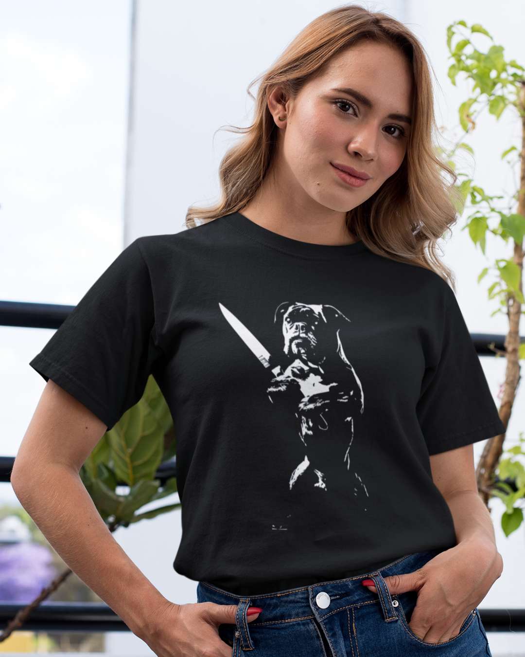 Defenceless Pug T-shirt black