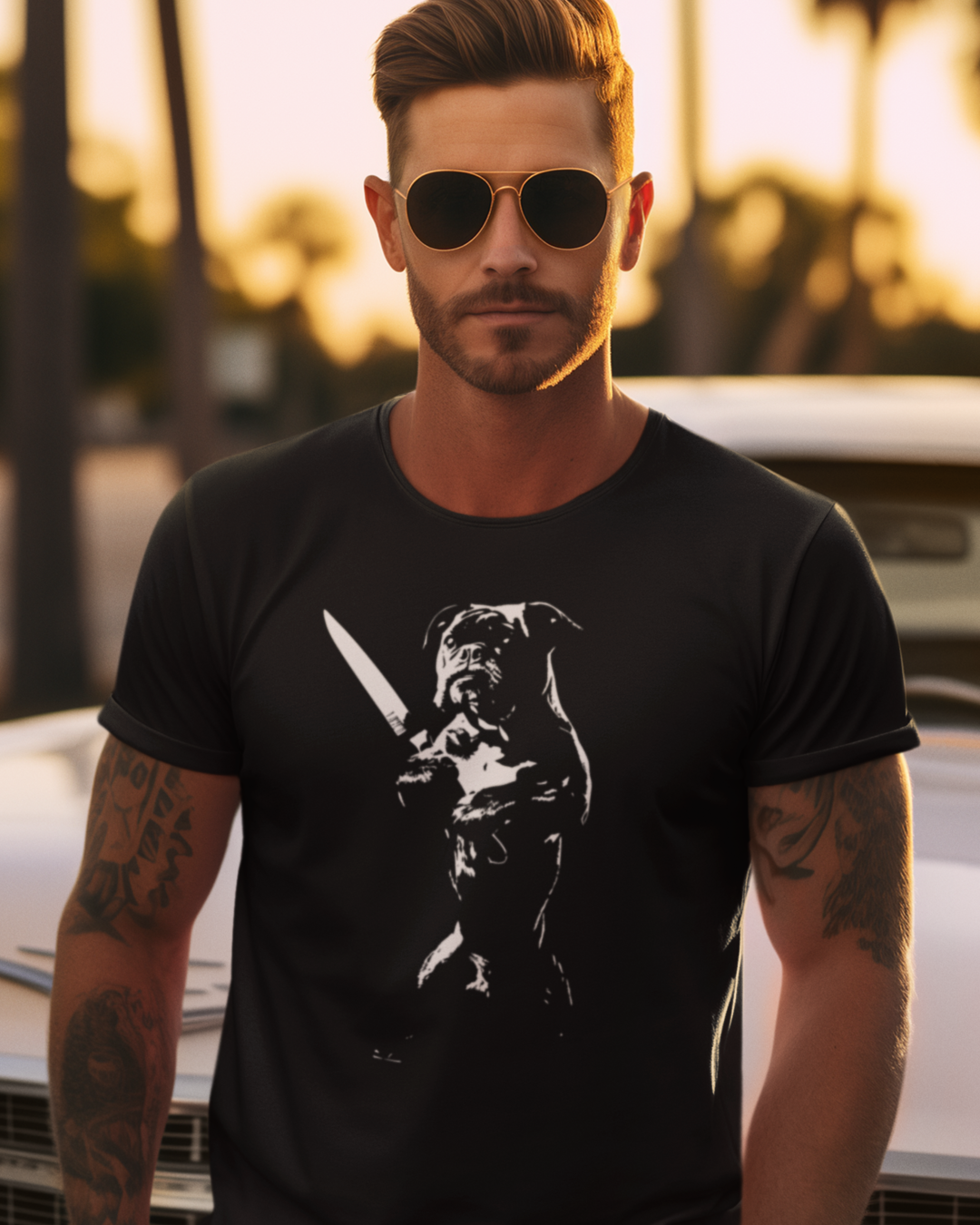 Defenceless Pug T-shirt black