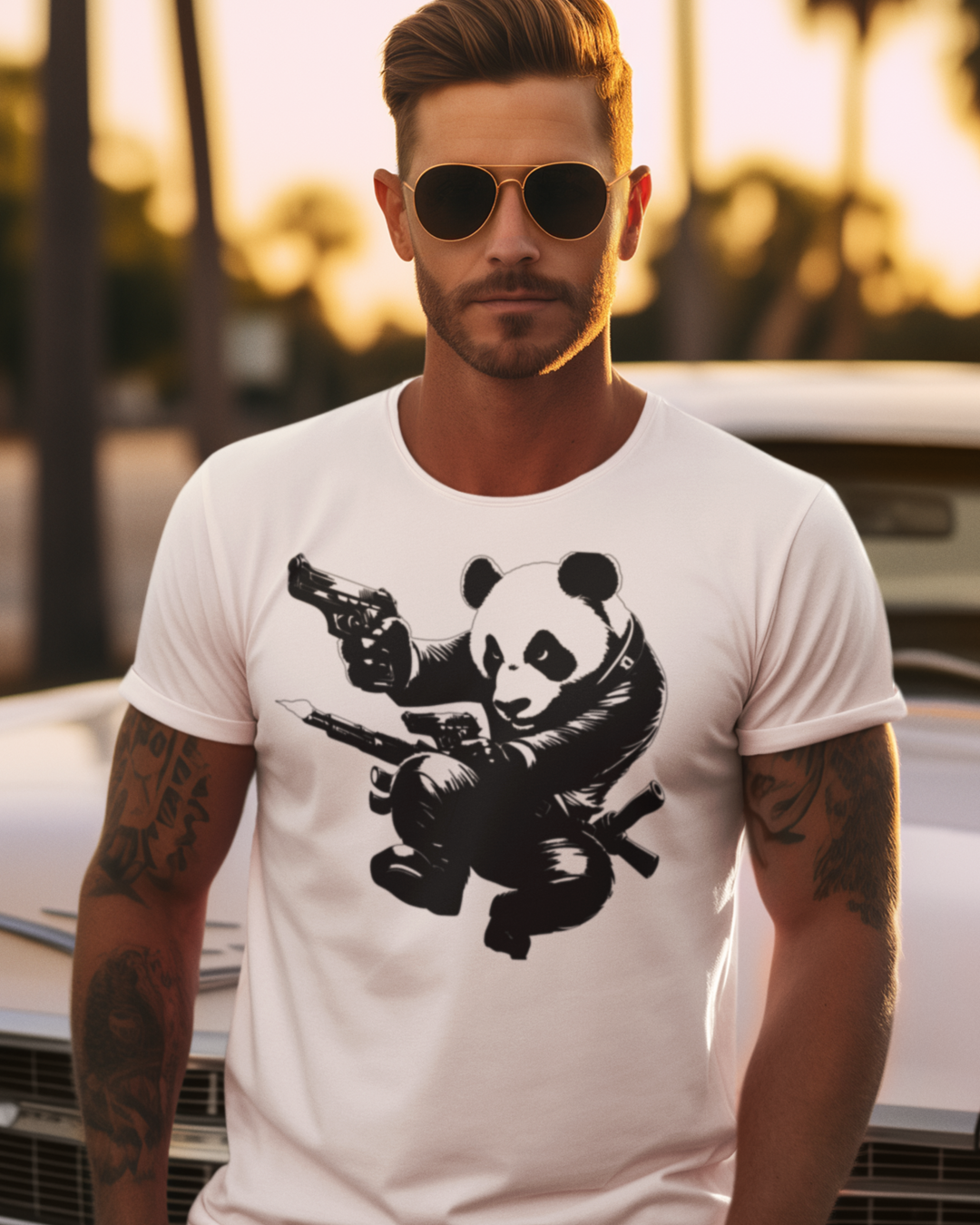 Panda T-shirt white