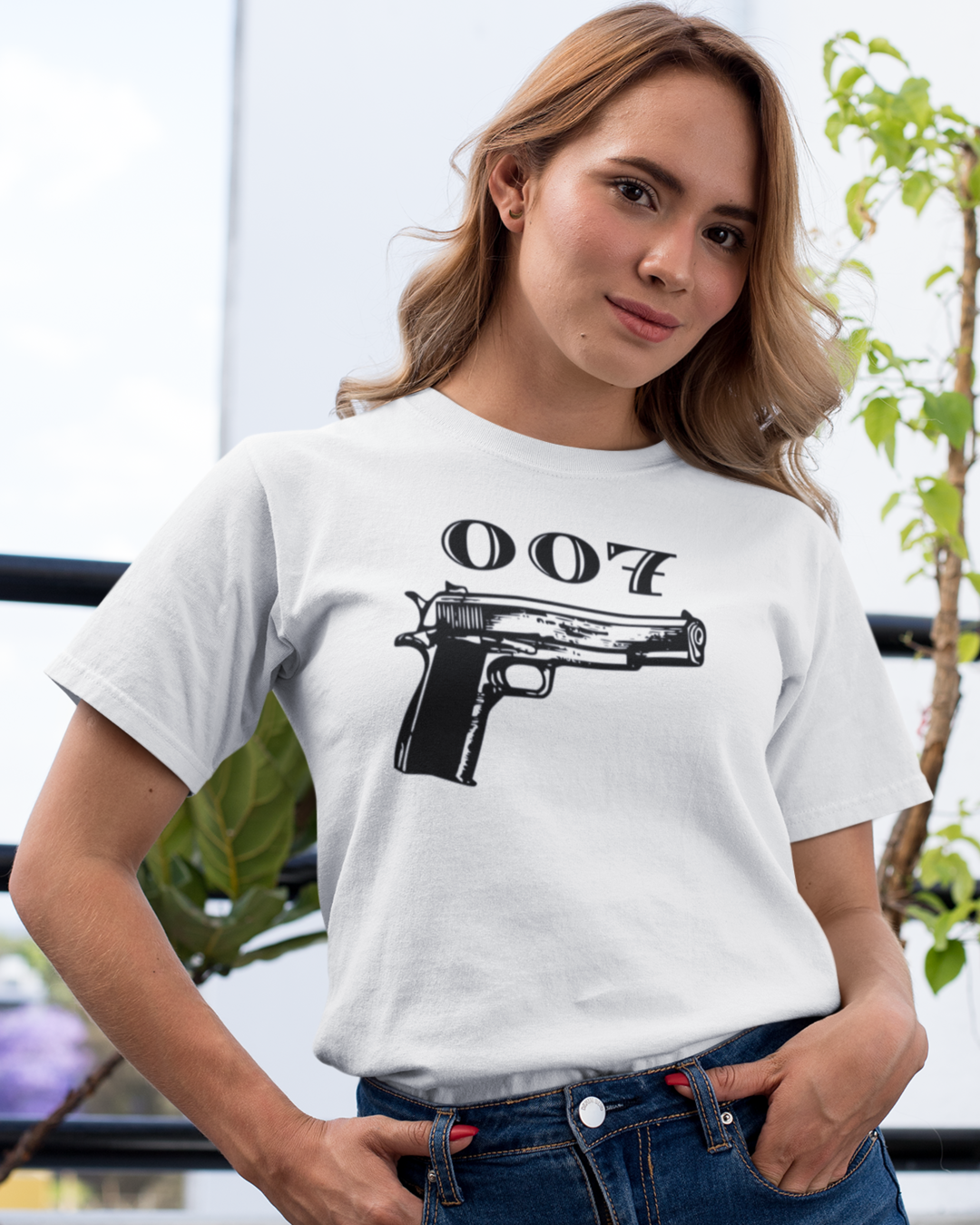 007 Gun T-shirt white