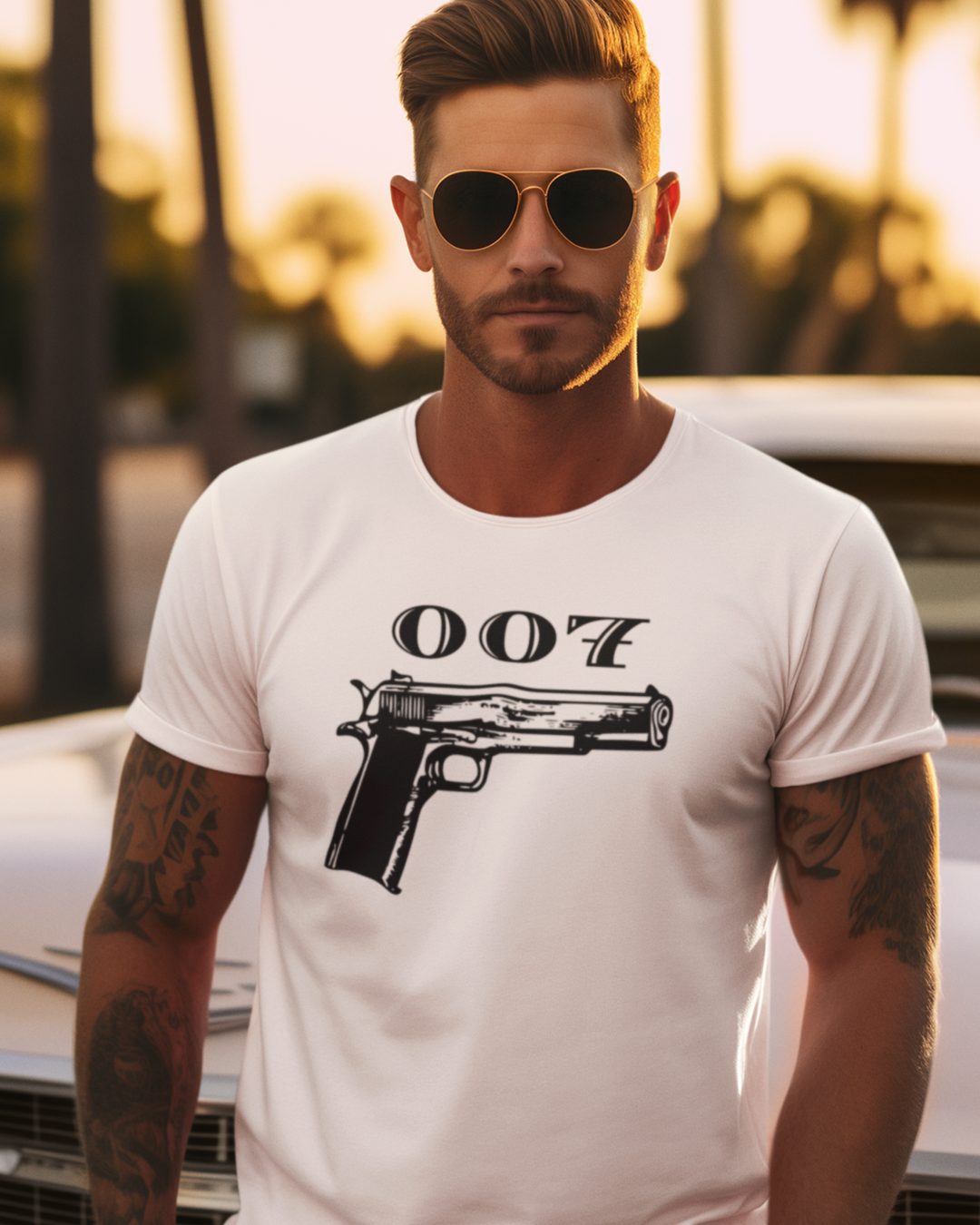 007 Gun T-shirt white