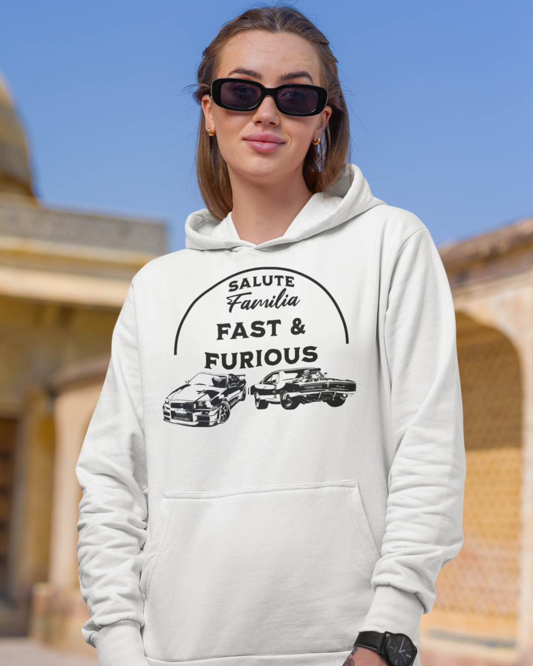 Fast and Furious Hoodie white