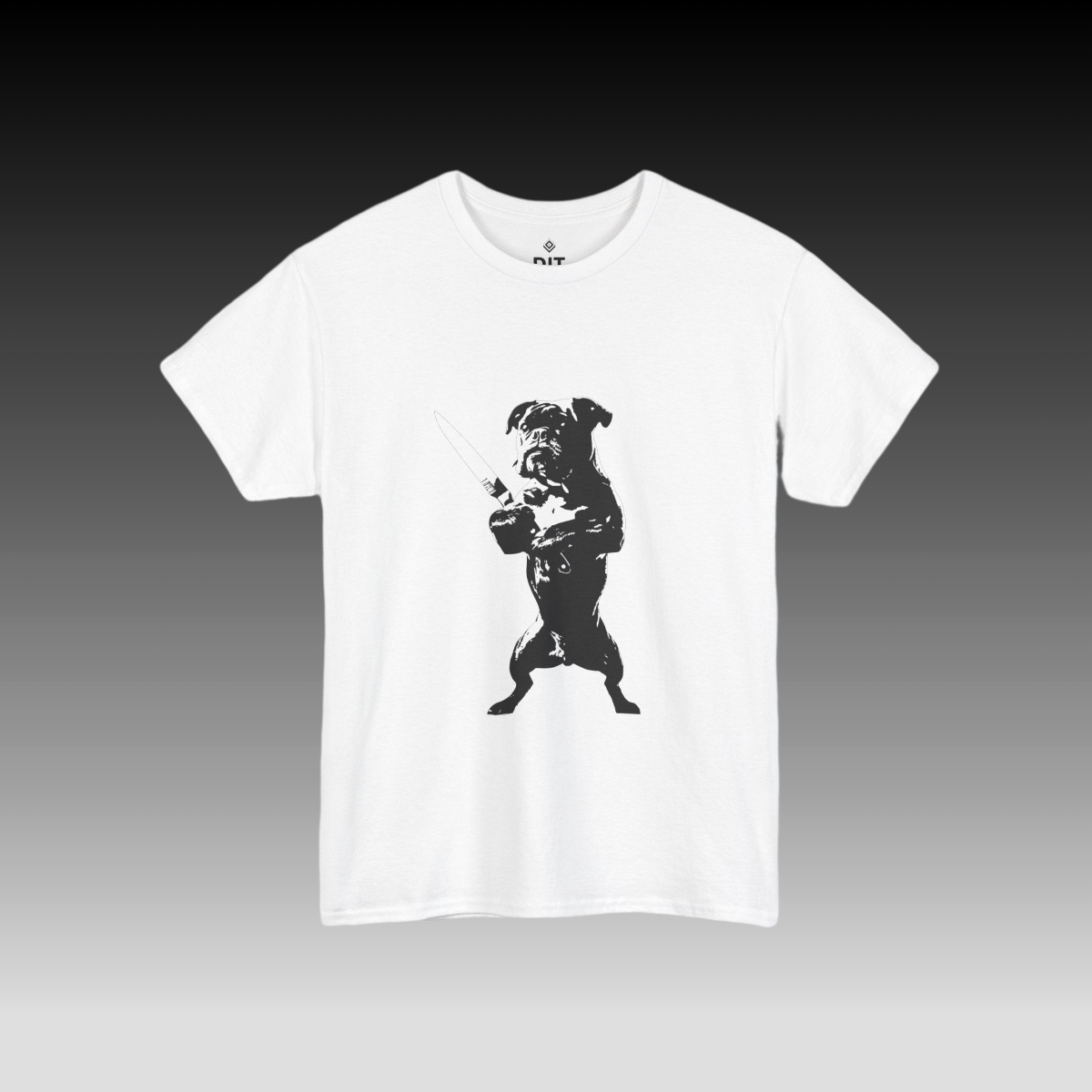 Defenceless Pug t shirt white